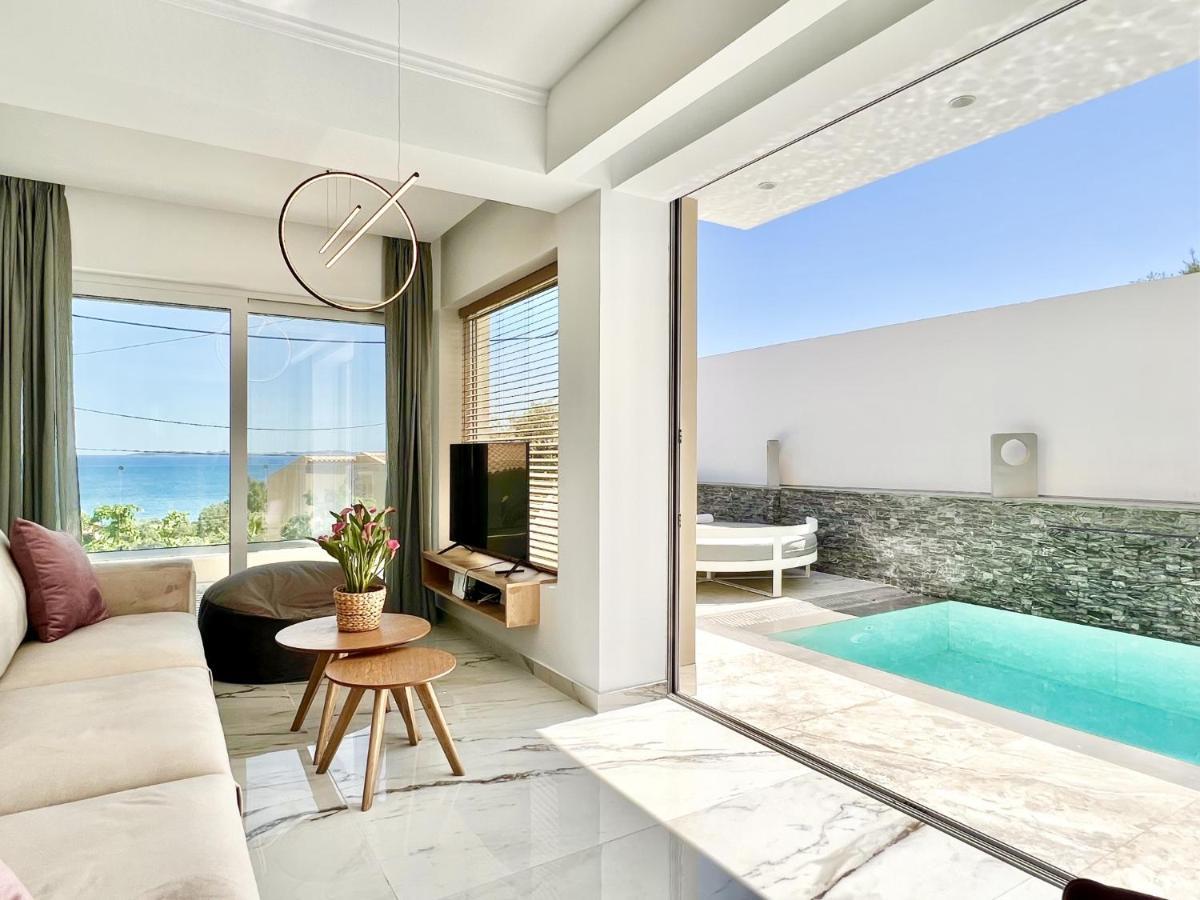Luxury Villa Barbati Sun With Private Pool By Dadovillas Buitenkant foto